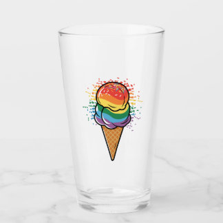 Rainbow LGBTQ+ Pride Ice Cream Glas