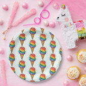 Rainbow LGBTQ+ Pride Ice Cream Papieren Bordje (Feest)