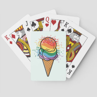 Rainbow LGBTQ+ Pride Ice Cream Pokerkaarten