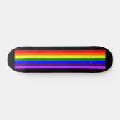 Rainbow LGBTQ+ Skateboard dek (zwart) (Horizontaal)