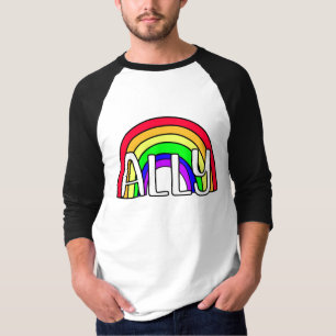 Rainbow LGBTQIA+-bondgenoot Pride vlag T-shirt