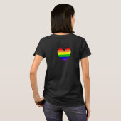 Rainbow LGBTQIA+-bondgenoot | Pride vlag T-shirt (Achterkant volledig)