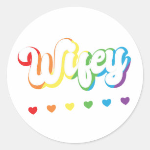 Rainbow LGBTQIA Lesbian Gay Support Ronde Sticker