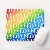Rainbow LHBT Pride Love is Liefde Muismat (Met muis)