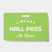 Rainbow Library Pass voor schoolklas Badge (Achterkant)