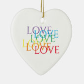 RAINBOW LIEFDE Keramisch Hart Ornament (Rechts)