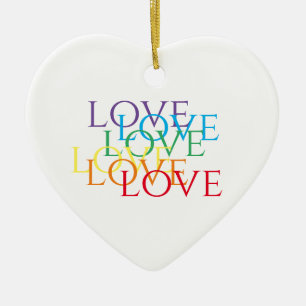 RAINBOW LIEFDE Keramisch Hart Ornament