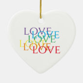 RAINBOW LIEFDE Keramisch Hart Ornament (Achterkant)