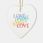 RAINBOW LIEFDE Keramisch Hart Ornament (Links)