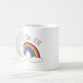 Rainbow Liefde Liefde Koffiemok (Voorkant links)