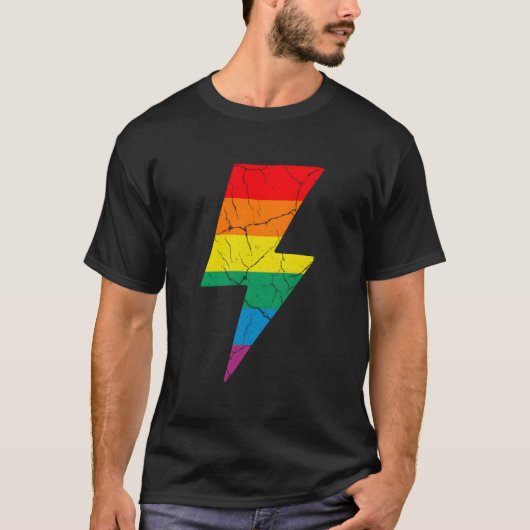 Rainbow Lighting Bolt T-shirt (Voorkant)