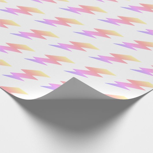 Rainbow Lightning Bolt Cadeaupapier (Hoek)