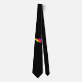 Rainbow Lightning Bolt Ribbon Gay Pride Mannen Stropdas (Voorkant)