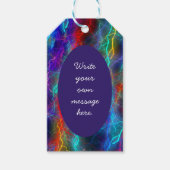 Rainbow Lightning Custom Text Cadeaulabel (Voorkant)