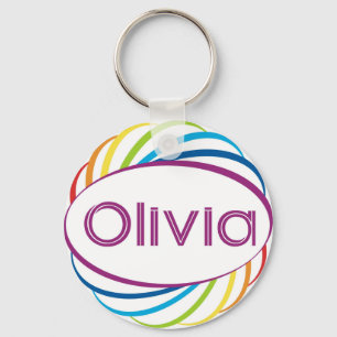 Rainbow lijst Olivia Sleutelhanger