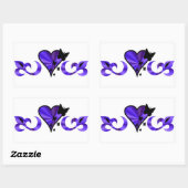 Rainbow Lily Heart en Butterfly Rechthoekige Sticker (Vel)