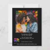 🌈 Rainbow Lily Save the Date — Photo Back (Achterkant)