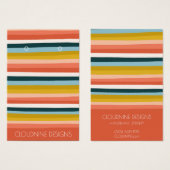 Rainbow Line Earring Ketting Jewelry Display Card Visitekaartje (Voorkant /achterkant)