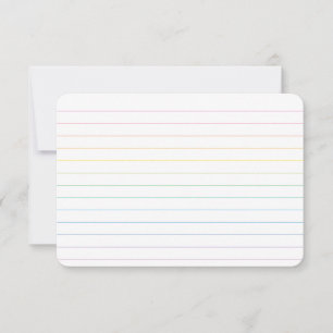 Rainbow Lined Bedankt Kaart met Dot Grid Achterzij