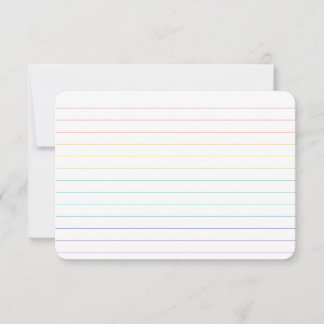 Rainbow Lined Bedankt Kaart met Dot Grid Achterzij