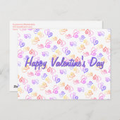 Rainbow Linked Heart Motif Modèle d'oeuvres d'art (Devant / Derrière)