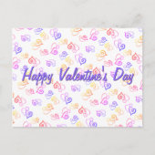 Rainbow Linked Heart Motif Modèle d'oeuvres d'art (Devant)