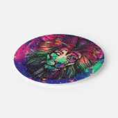 Rainbow Lion Hipster Galaxy Papieren Bordje (Gekanteld)