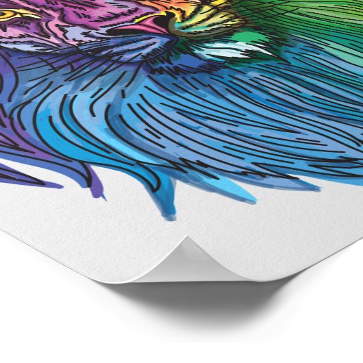 Rainbow Lion Pride Poster (Hoek)