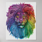 Rainbow Lion Pride Poster (Voorkant)