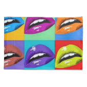 Rainbow Lips Art Nouveau Pop Style Kussensloop (Achterkant)