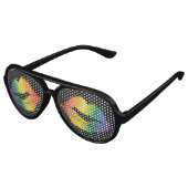 Rainbow Lips Kiss Mark Pride Party Festival Aviator Zonnebril (Gekanteld)