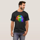 Rainbow Lips Pride Gay Lesbian LGBT Gift T-shirt (Voorkant volledig)