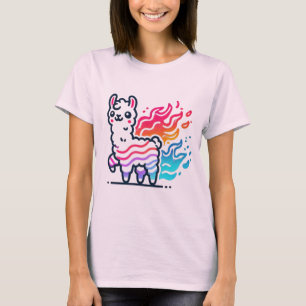 Rainbow Llama Blaze T-shirt