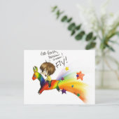 Rainbow Llama Briefkaart (Staand voorkant)