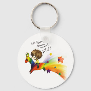 Rainbow Llama Sleutelhanger