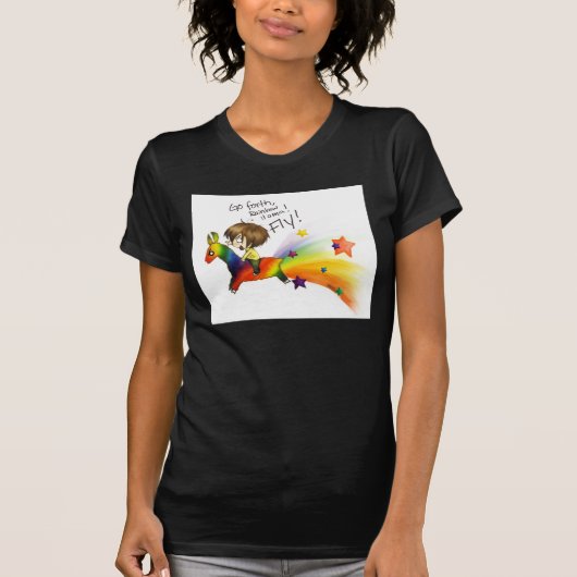Rainbow Llama T-shirt (Voorkant)