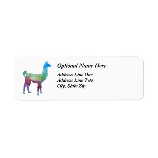 Rainbow Llamas Etiket (Voorkant)