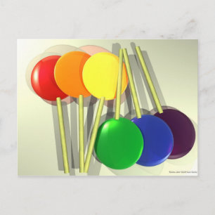 Rainbow Lollies Briefkaart