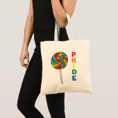 Rainbow Lollipop Pride Canvas tas (Voorkant (product))