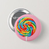 Rainbow Lollipop Ronde Button 5,7 Cm (Voorkant /achterkant)