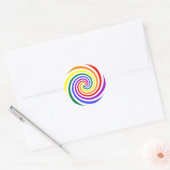 Rainbow Lollipop Ronde Sticker (Envelop)