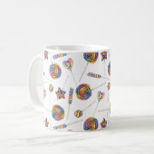 Rainbow Lollipops Coffee Mok (Voorkant links)