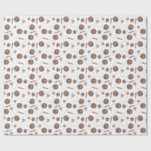 Rainbow Lollipops-inpakpapier Cadeaupapier (Vlak)