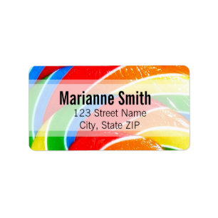 Rainbow Lolly Swirl Etiket