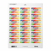 Rainbow Lolly Swirl Etiket (Full Sheet)