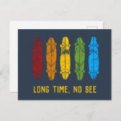Rainbow Longboards Skateboards Aangepaste bericht Briefkaart (Voorkant / Achterkant)