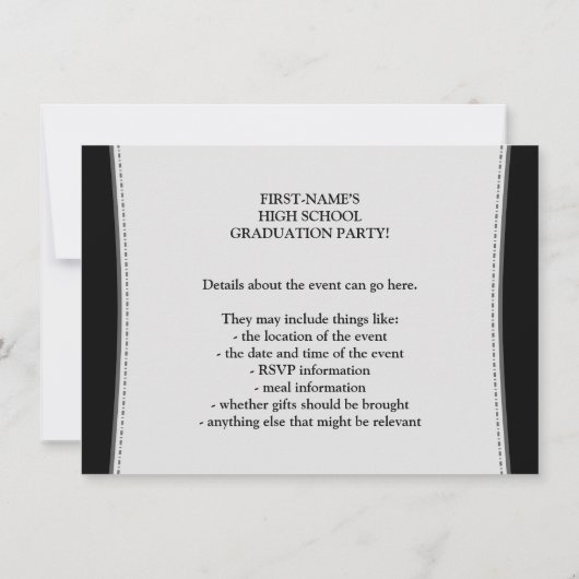 Rainbow Look "CÉLÉBRATION DE DIPLÔME !" Invitation (Dos)