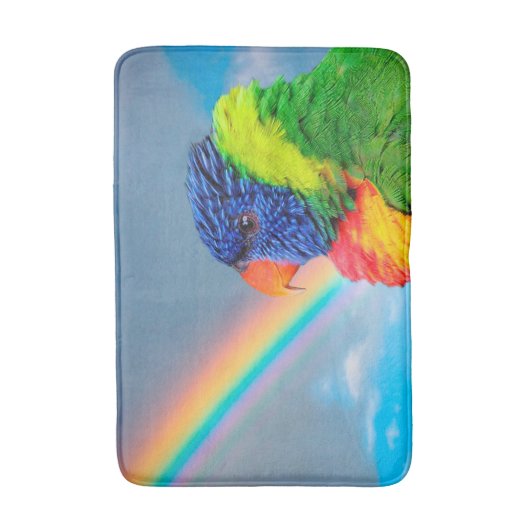 Rainbow Lorikeet Badmat (Voorkant Verticaal)