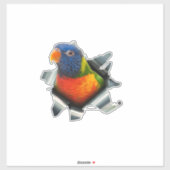 Rainbow Lorikeet Decal – Colorful Parrot Sticker (Vel)