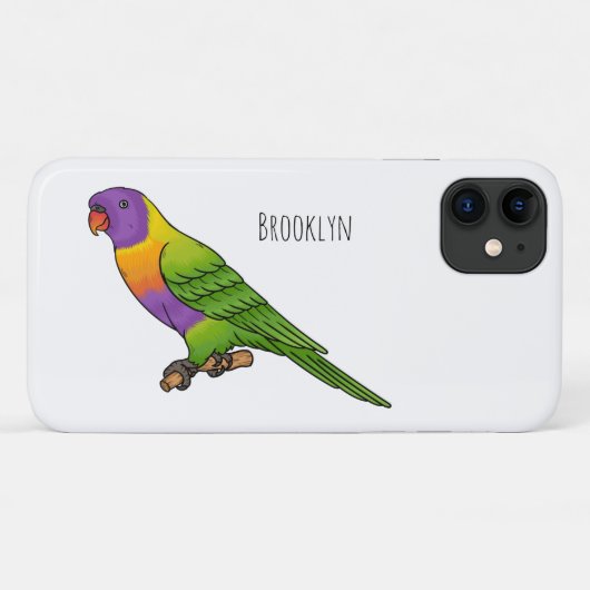 Rainbow loriket bird cartoon Case-Mate iPhone case (Achterkant (horizontaal))